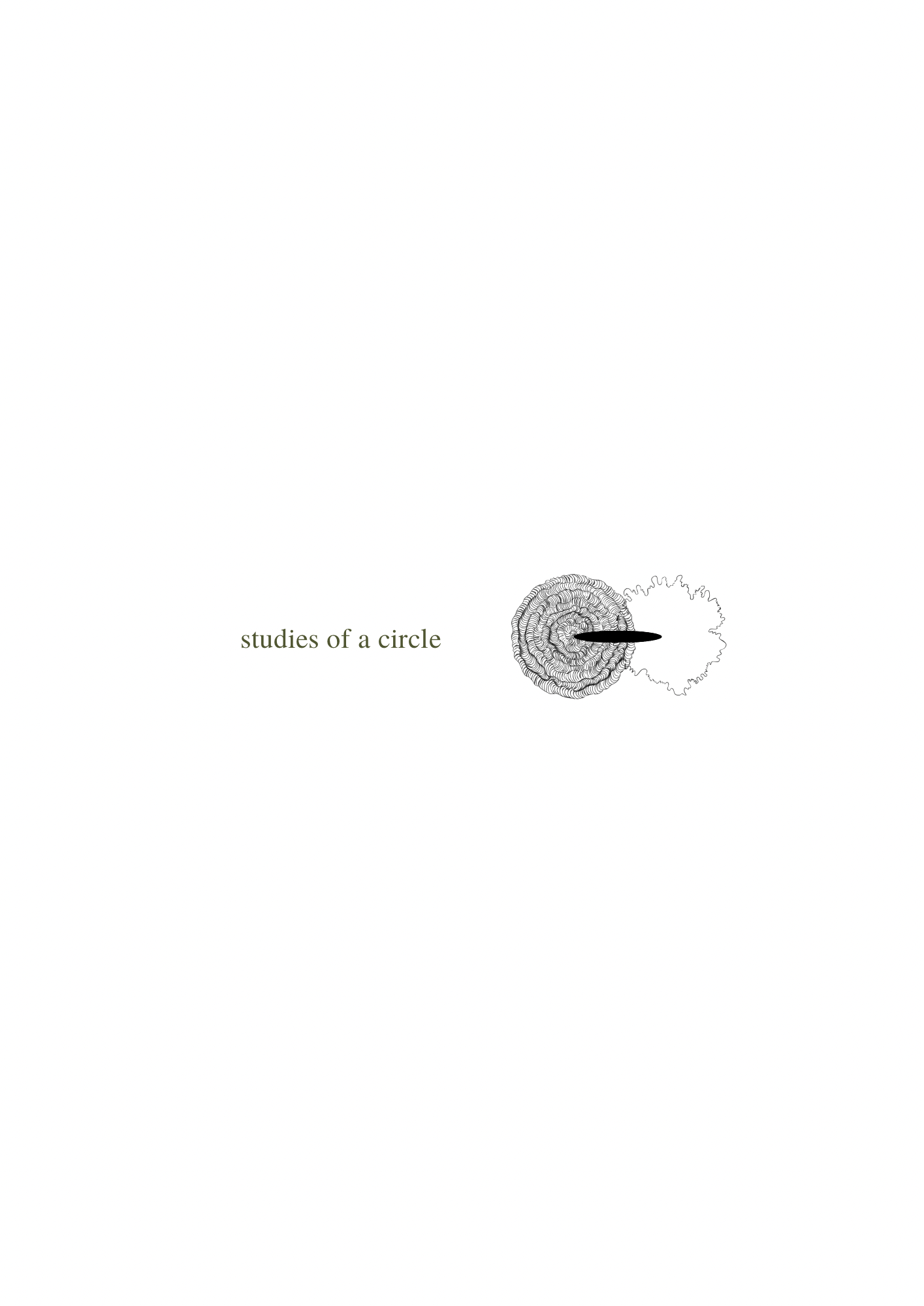 studies of a circle — cover